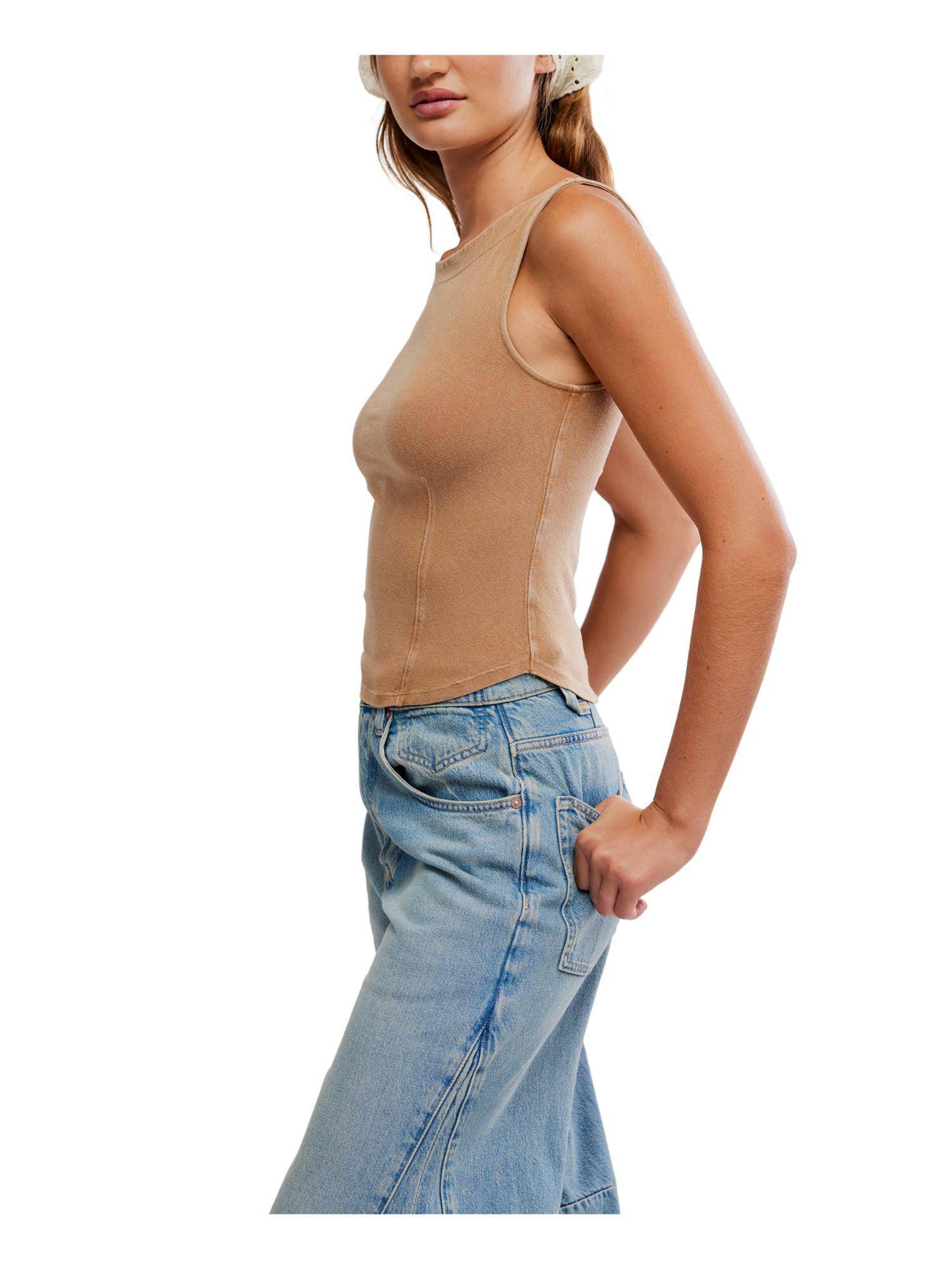 Iconic Tank Top - Tan | TT98 - view 2