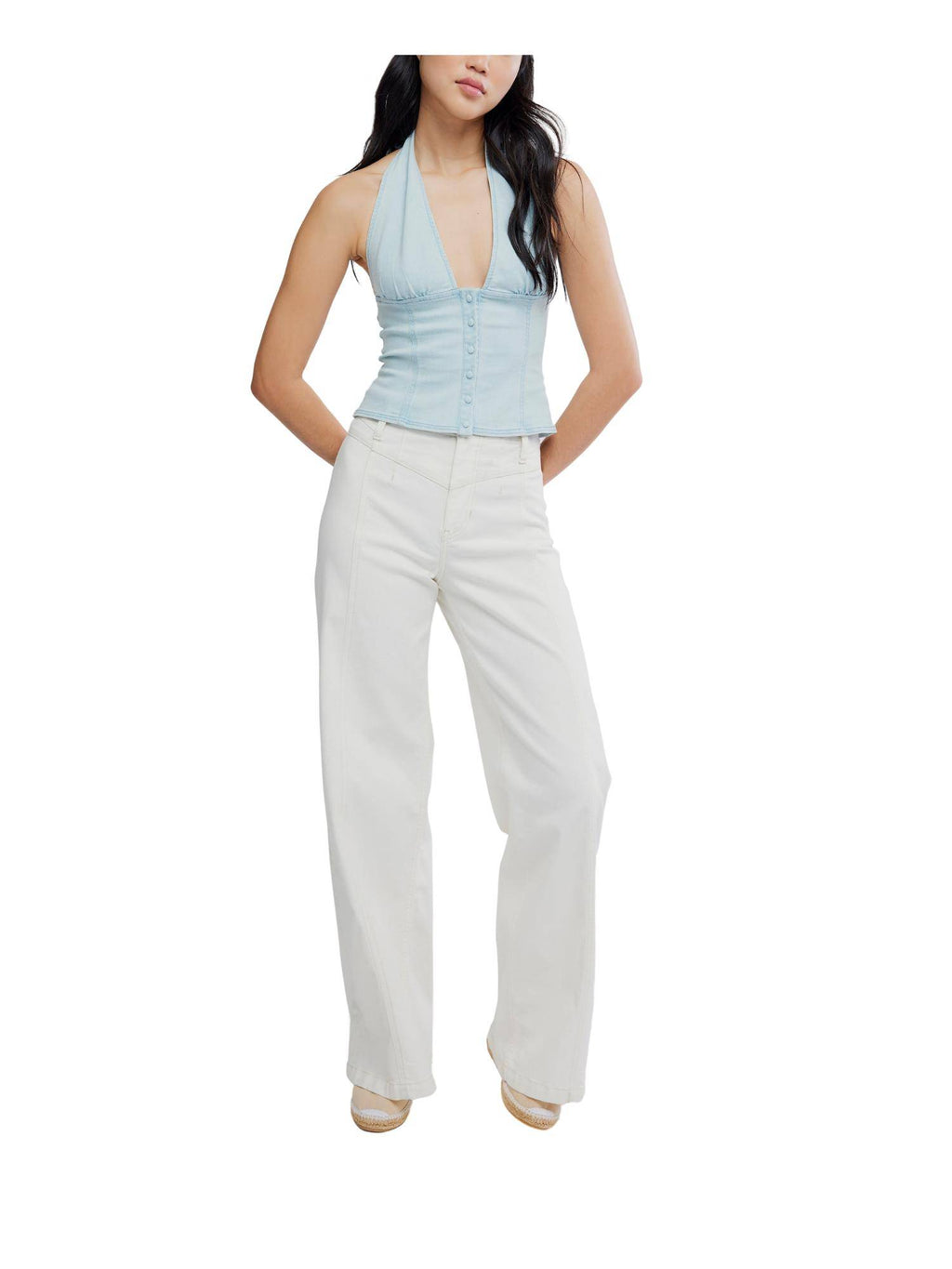 Ramona Denim Halter Top - Blue | HT67 - view 5
