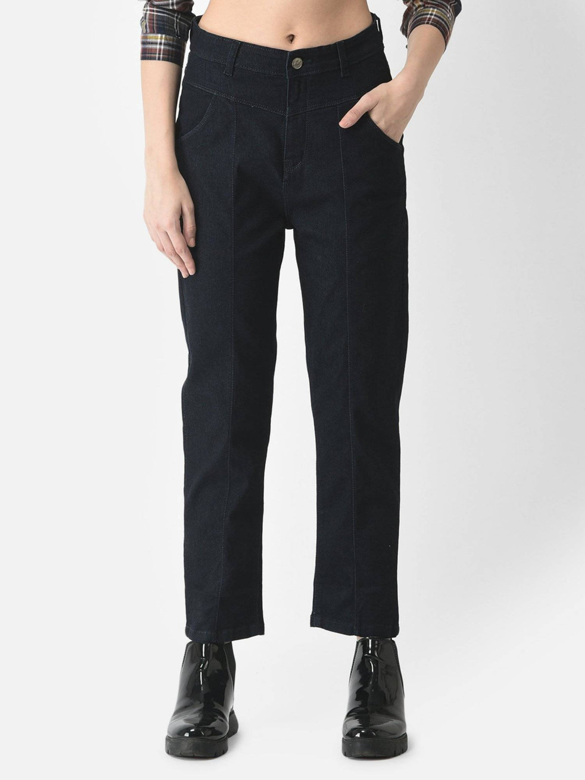 Women Navy Blue Relaxed-Fit Jeans | RF89 - view 3