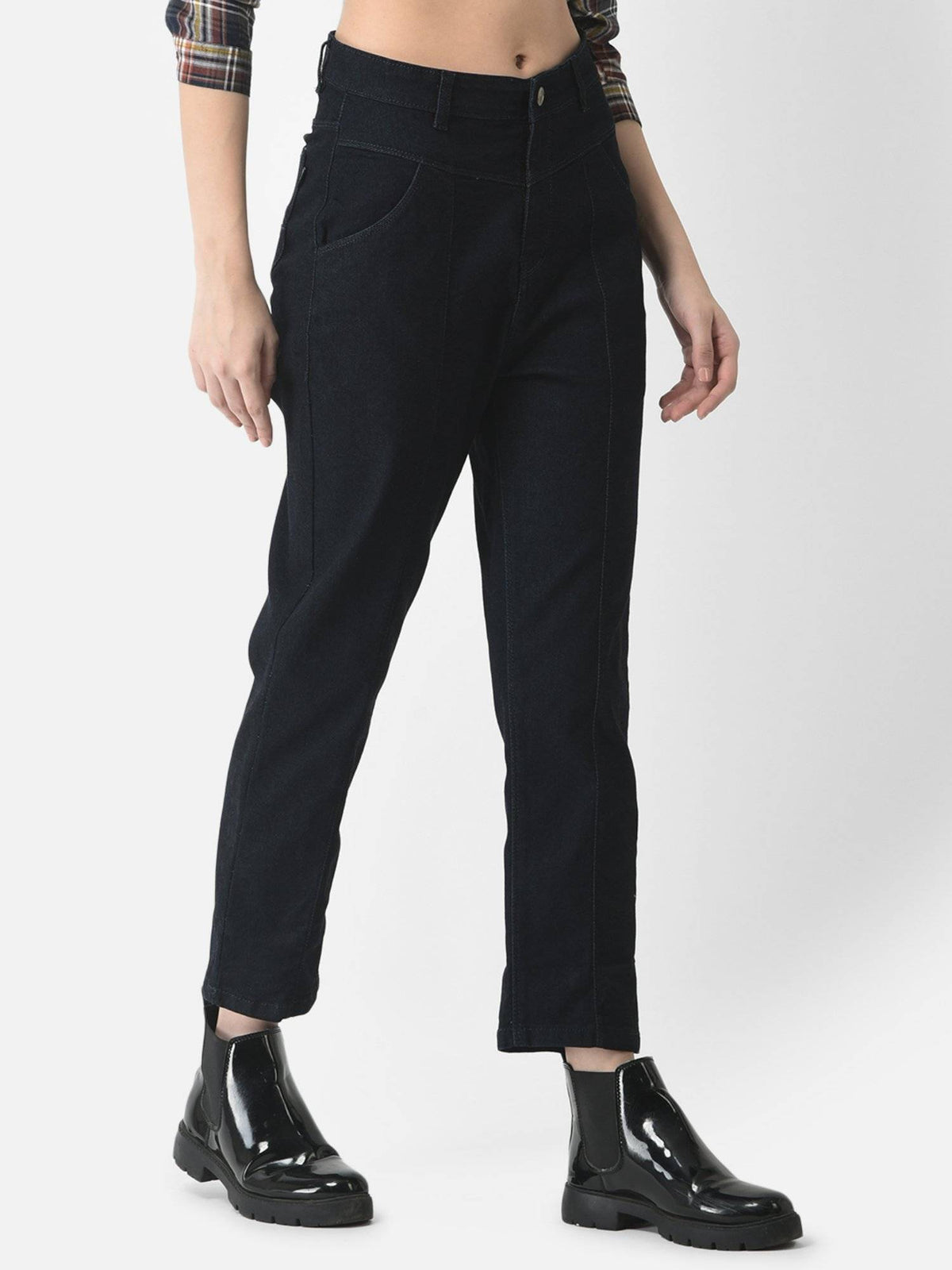Women Navy Blue Relaxed-Fit Jeans | RF89 - view 5