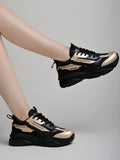 Smart Casual Comfortable Black & Gold Sneakers | SN09 - view 1