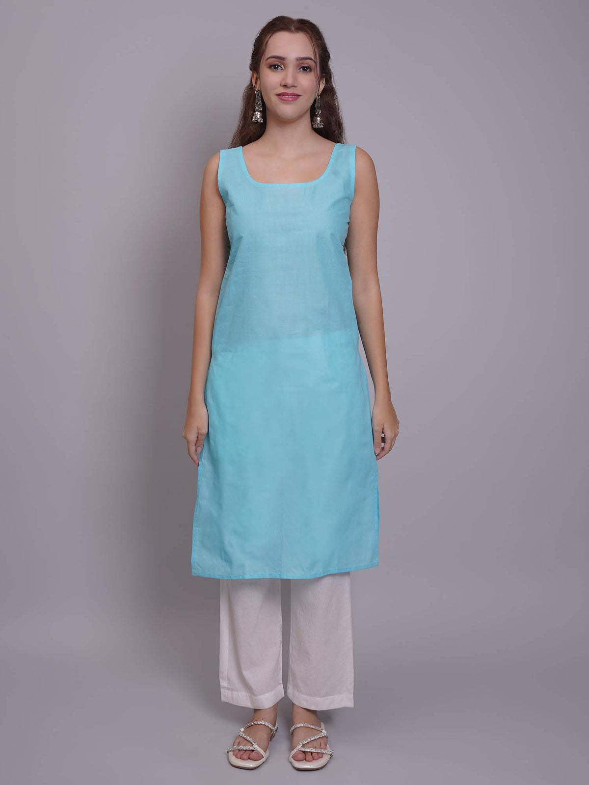 Hand Embroidered Pink Georgette Lucknowi Chikankari Kurta with Inner (Set of 2) | KDG - view 34