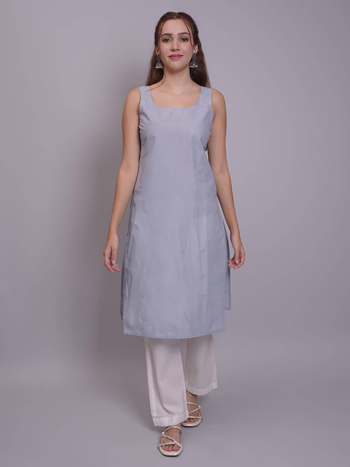 Hand Embroidered Pink Georgette Lucknowi Chikankari Kurta with Inner (Set of 2) | KDG - view 13