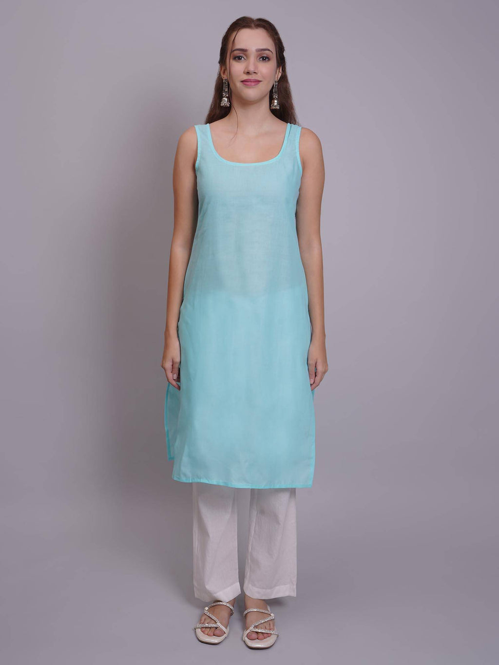 Hand Embroidered Pink Georgette Lucknowi Chikankari Kurta with Inner (Set of 2) | KDG - view 20