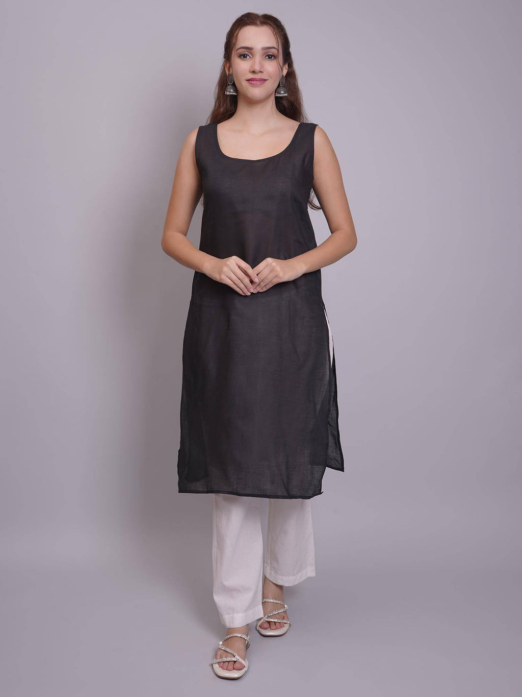 Hand Embroidered Pink Georgette Lucknowi Chikankari Kurta with Inner (Set of 2) | KDG - view 27