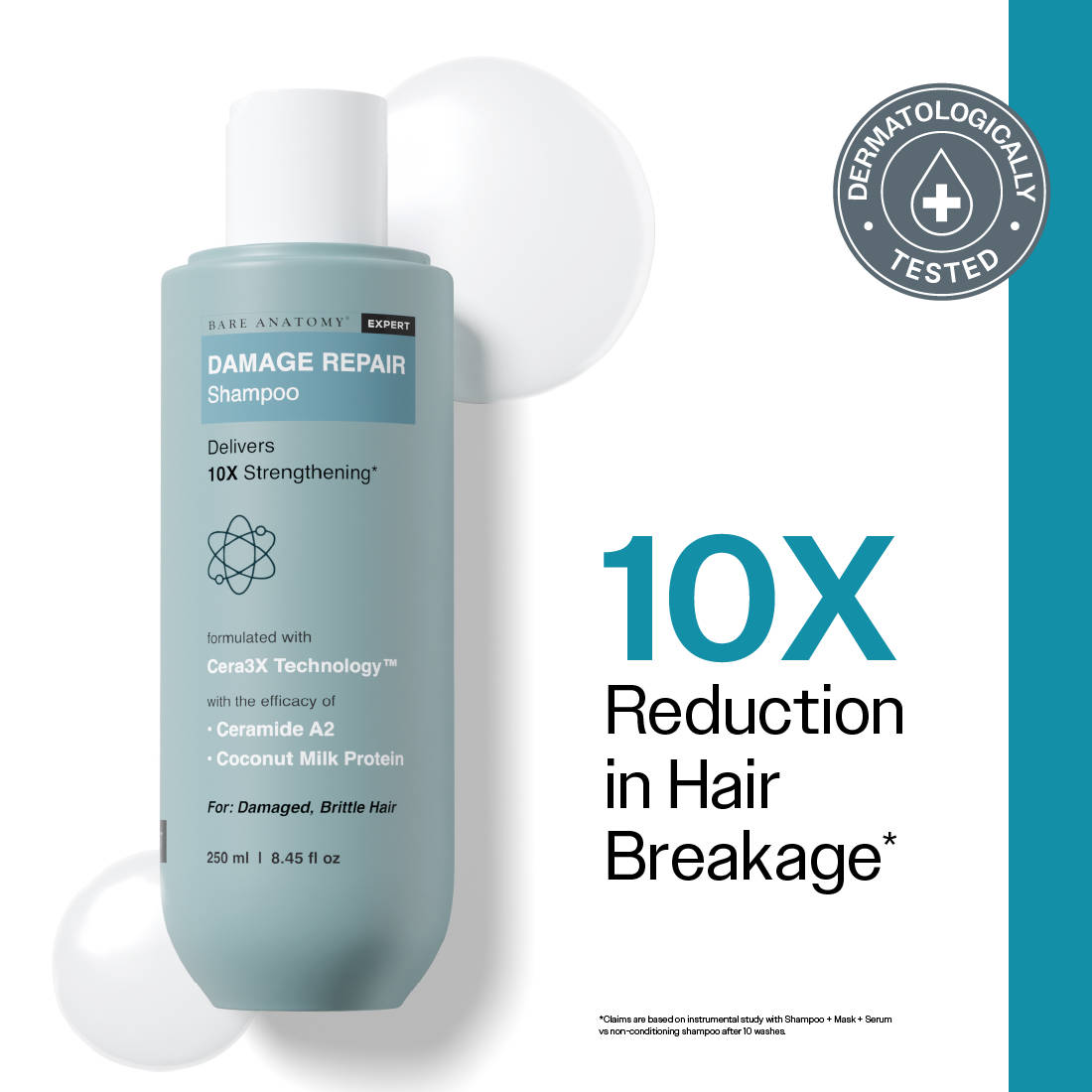 Damage Repair Shampoo for Damaged, Dry & Frizzy Hair Paraben & Sulphate Free Shampoo | H85 - view 1