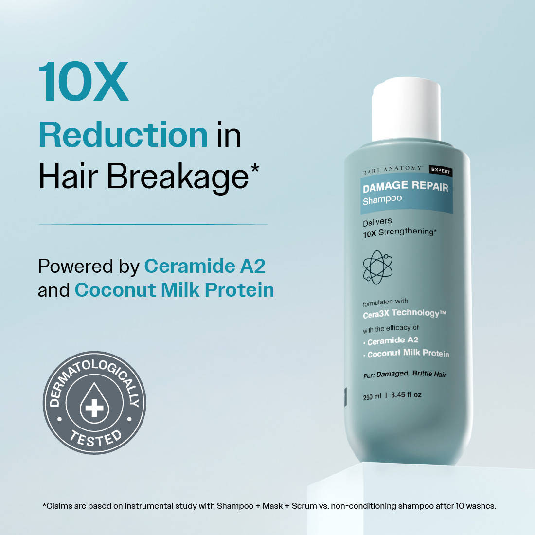 Damage Repair Shampoo for Damaged, Dry & Frizzy Hair Paraben & Sulphate Free Shampoo | H85 - view 5