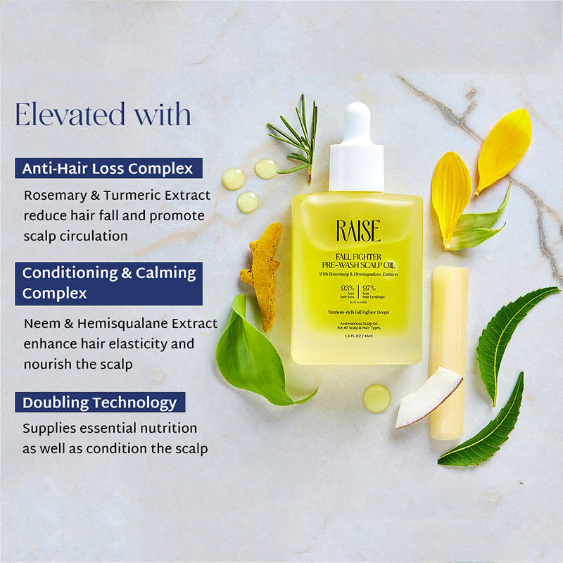 Fall Fighter Pre-Wash Scalp Oil, Anti-Hair Fall, Rosemary + Hemisqualane, Scalp Care | H02 - view 4