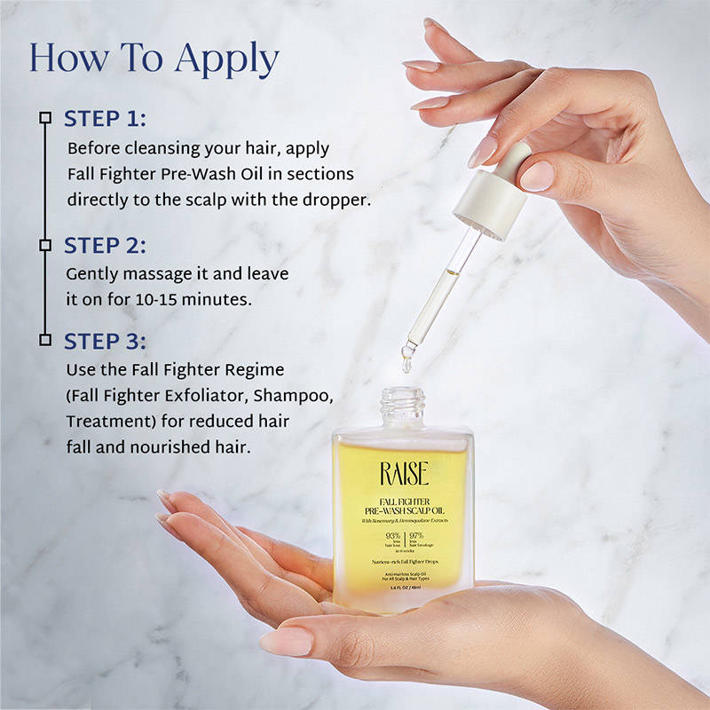 Fall Fighter Pre-Wash Scalp Oil, Anti-Hair Fall, Rosemary + Hemisqualane, Scalp Care | H02 - view 5