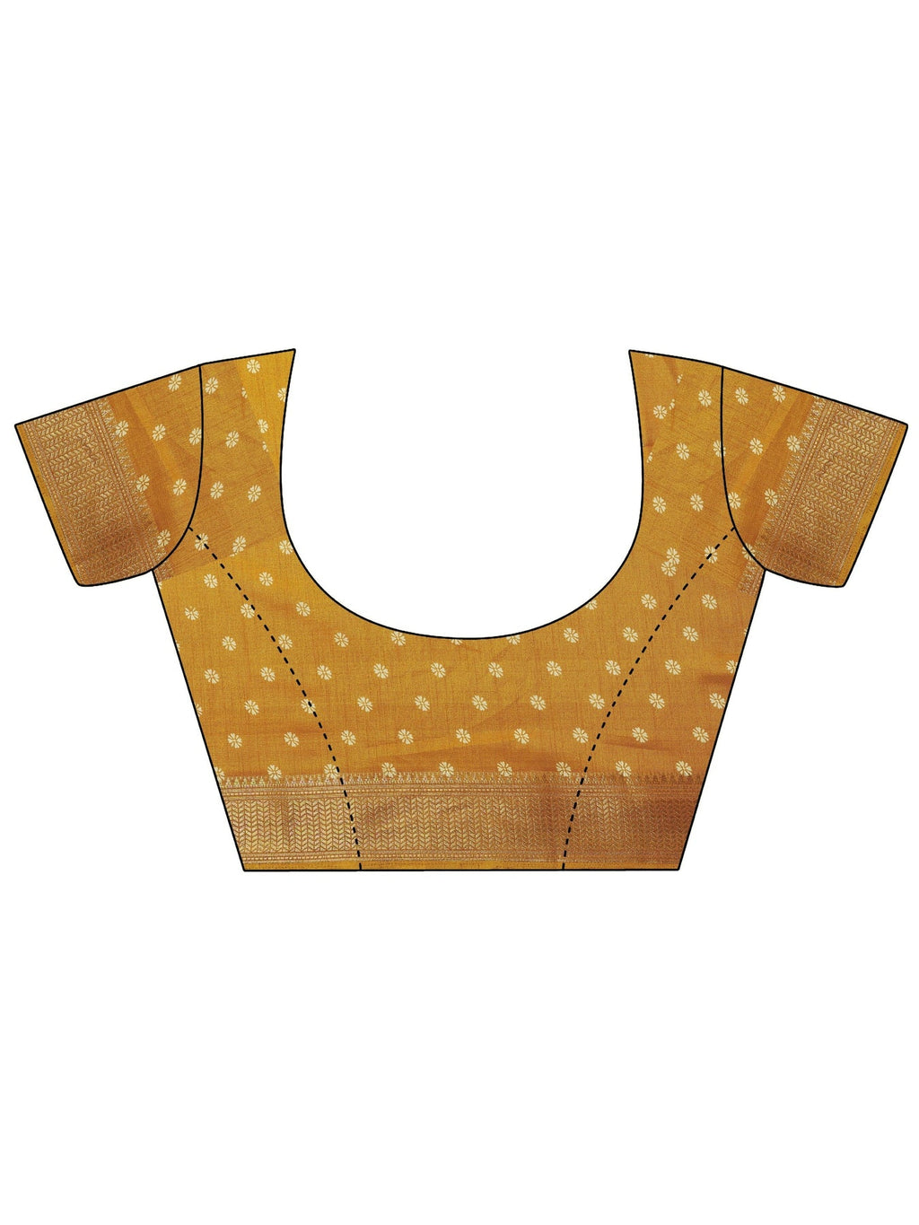 Libas Mustard Printed Silk Blend Saree With Unstitched Blouse Piece S45