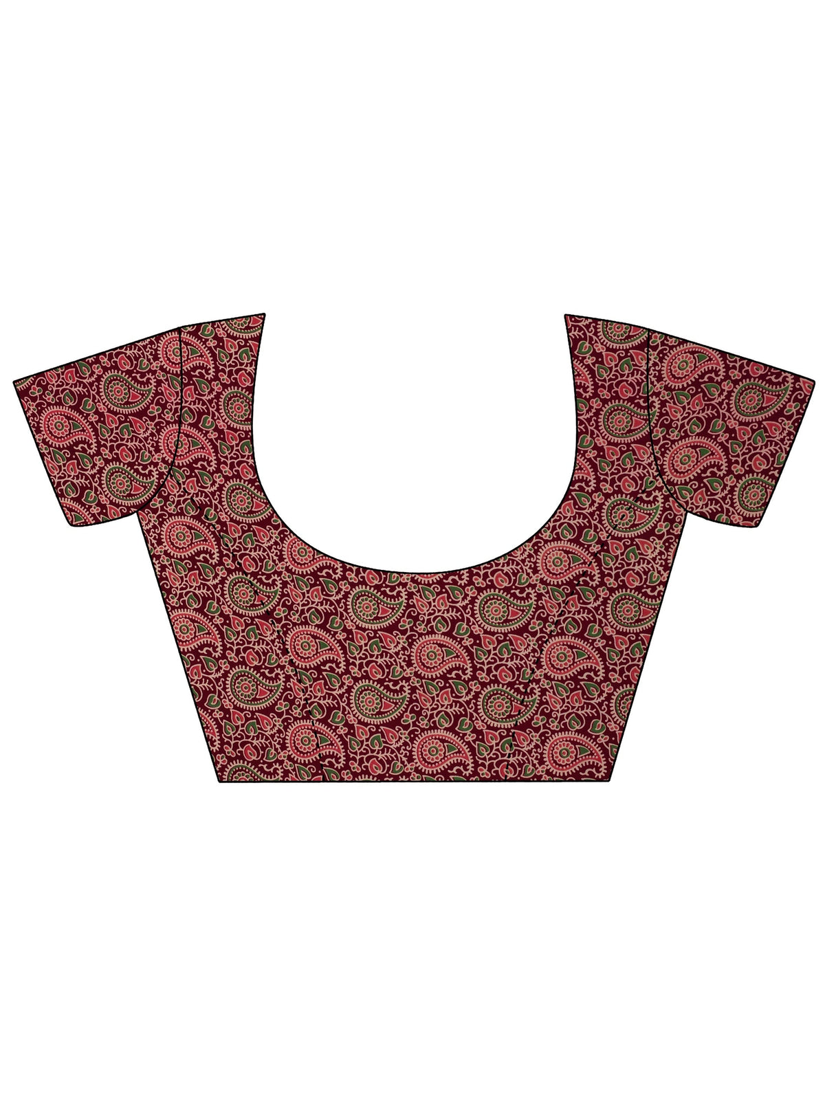 Libas Burgundy Solid Satin Saree With Unstitched Blouse Piece
