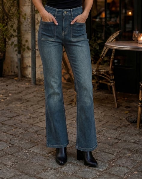 Shein Women Full Length Mid Wash Jeans