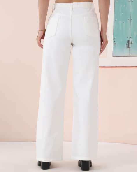 Shein Women Full Length Fly With Button Closure Clean Wash Jeans Shein