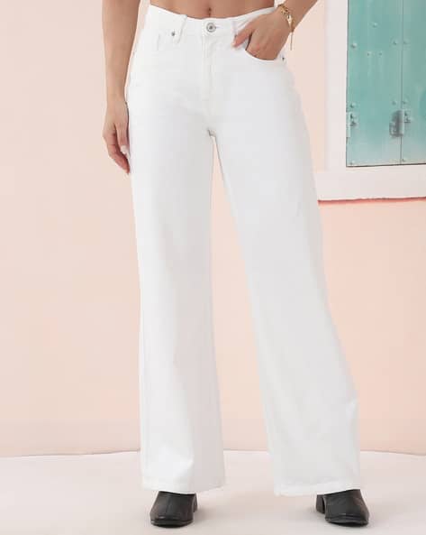 Shein Women Full Length Fly With Button Closure Clean Wash Jeans Shein
