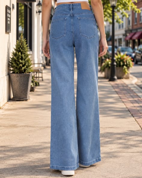 Shein Women Full Length Mid Wash Jeans