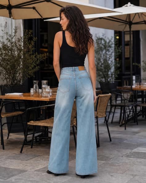 Shein Women Full Length Mid Wash Jeans