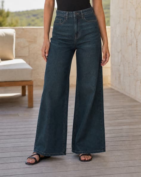Shein Women Full Length Mid Wash Jeans Shein