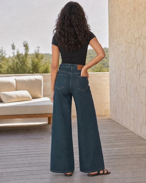 Shein Women Full Length Mid Wash Jeans Shein