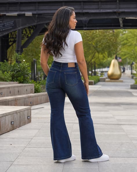 Shein Women Full Length Mid Wash Jeans
