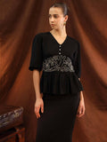 Black Evie Top | pt51 - view 1