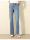 Blue High Rise Straight Fit Jeans | ST23 - view 1