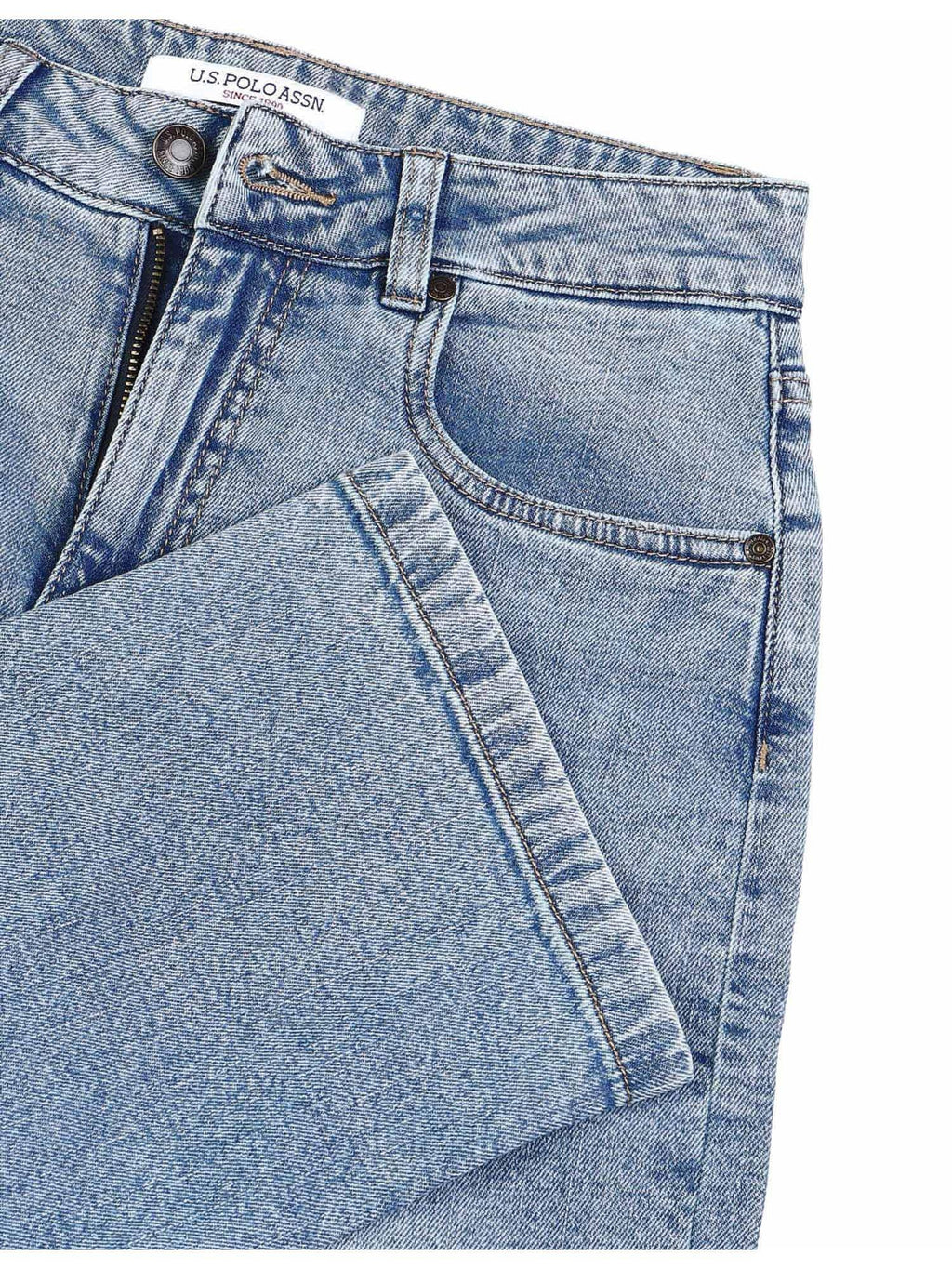 Blue High Rise Straight Fit Jeans | ST23 - view 2