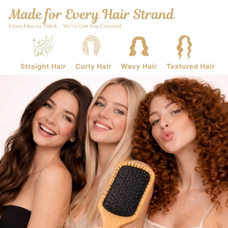Nylon Hair Brush - Paddle With Nylon Bristles | C83 - view 5