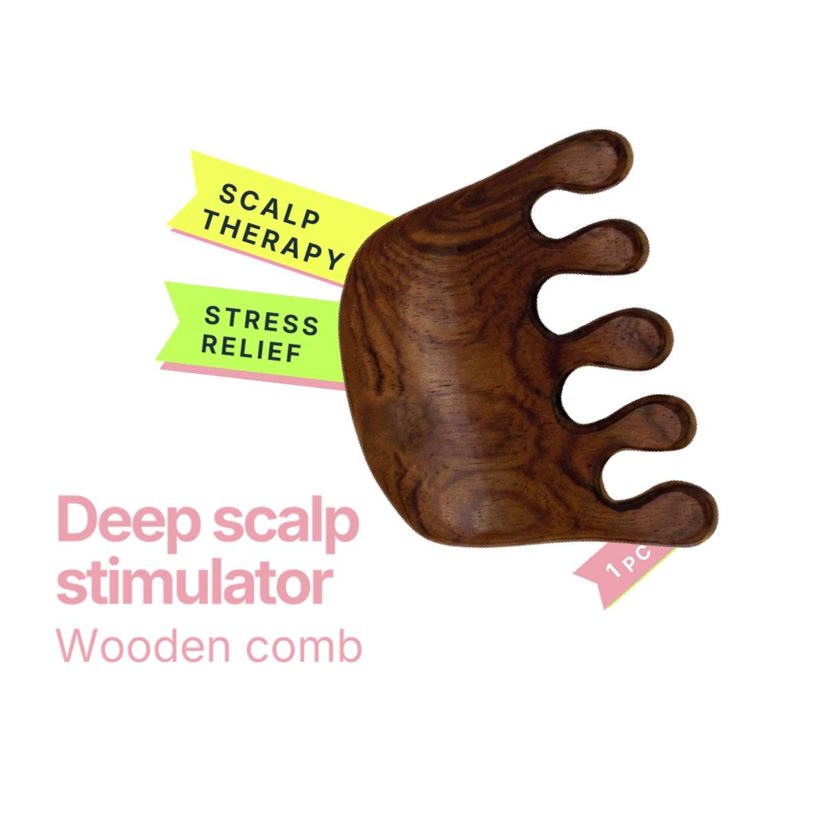 Wooden Elephant Head Massager | C83 - view 1