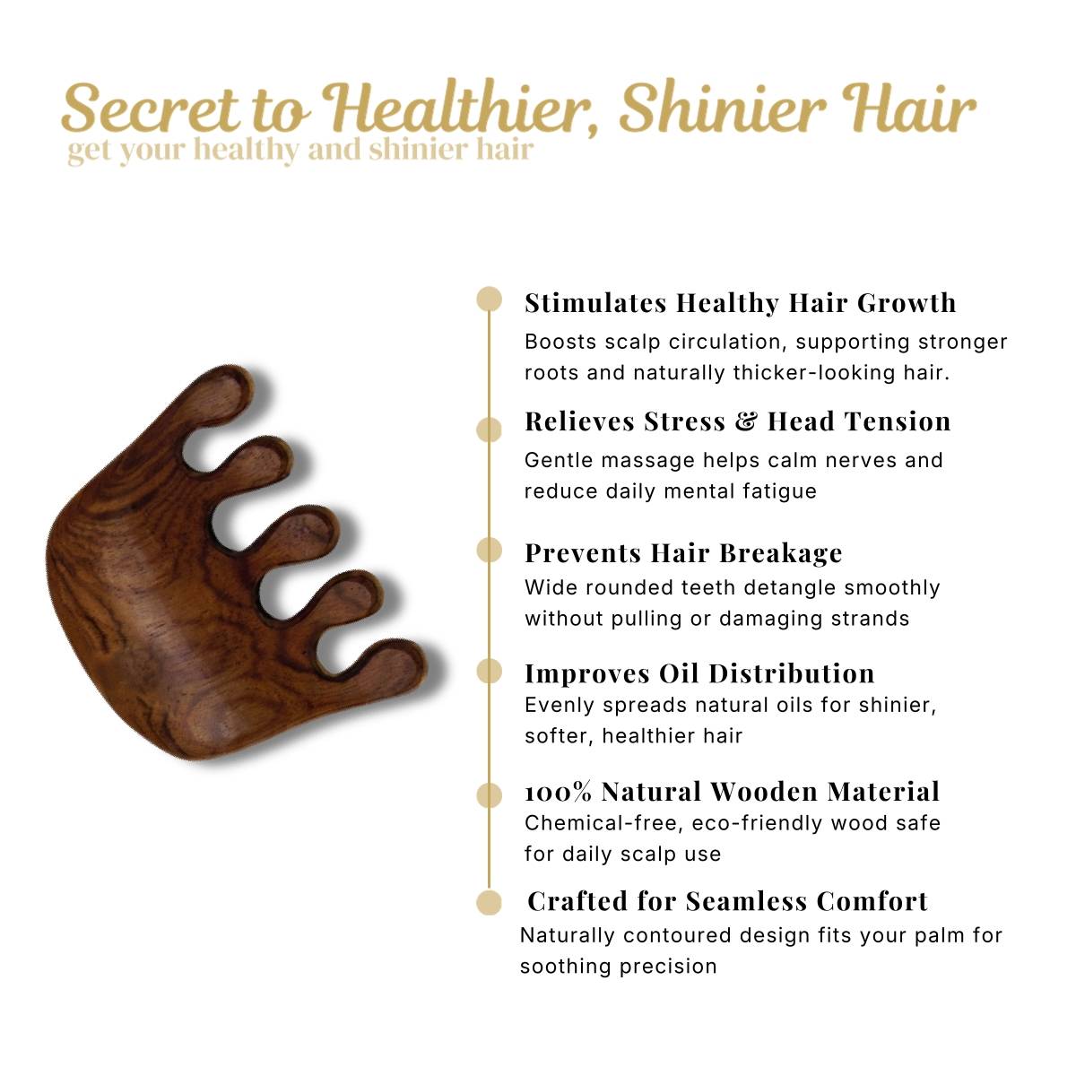 Wooden Elephant Head Massager | C83 - view 3