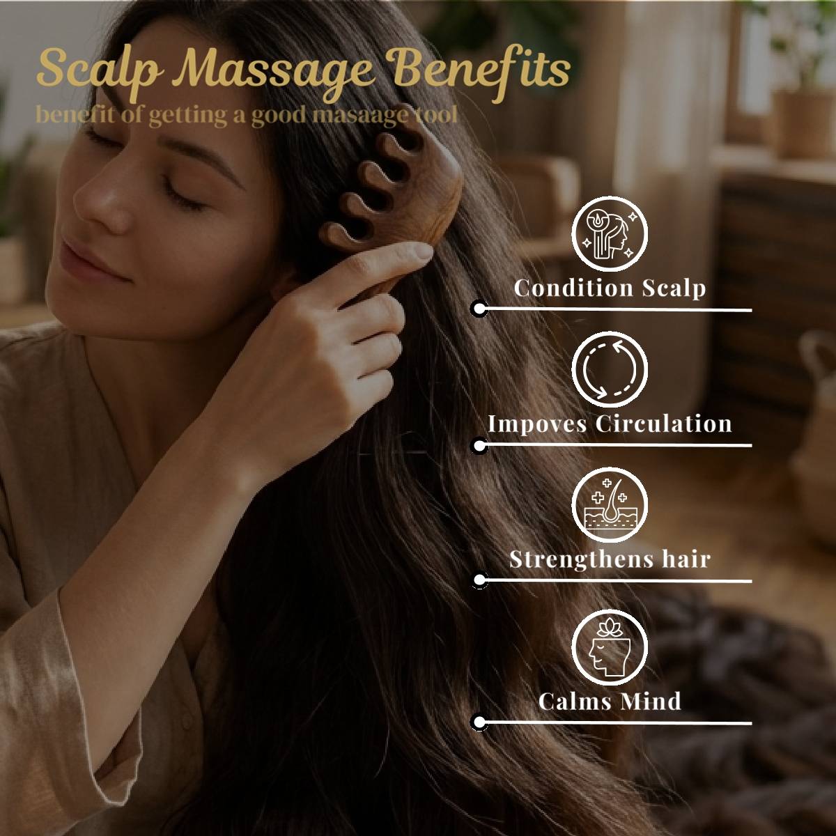 Wooden Elephant Head Massager | C83 - view 4