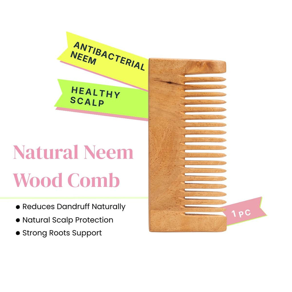 Kacchi Neem Wooden Comb | C83 - view 1