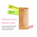 Kacchi Neem Wooden Comb | C83 - view 1