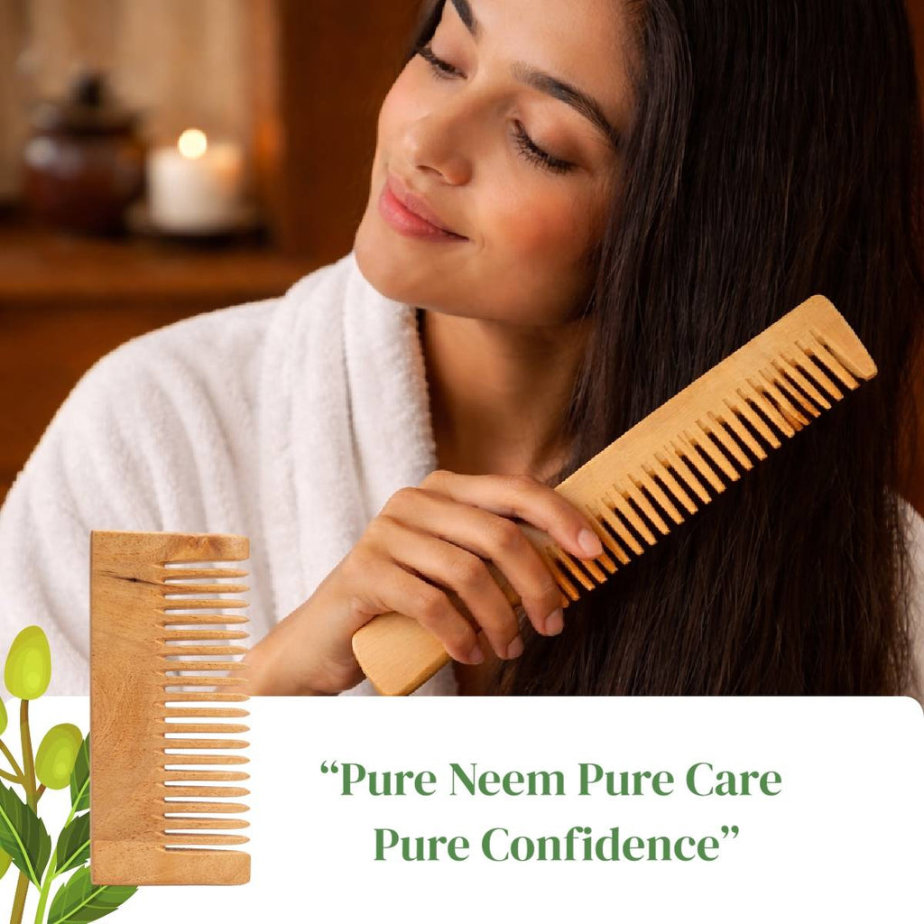 Kacchi Neem Wooden Comb | C83 - view 6