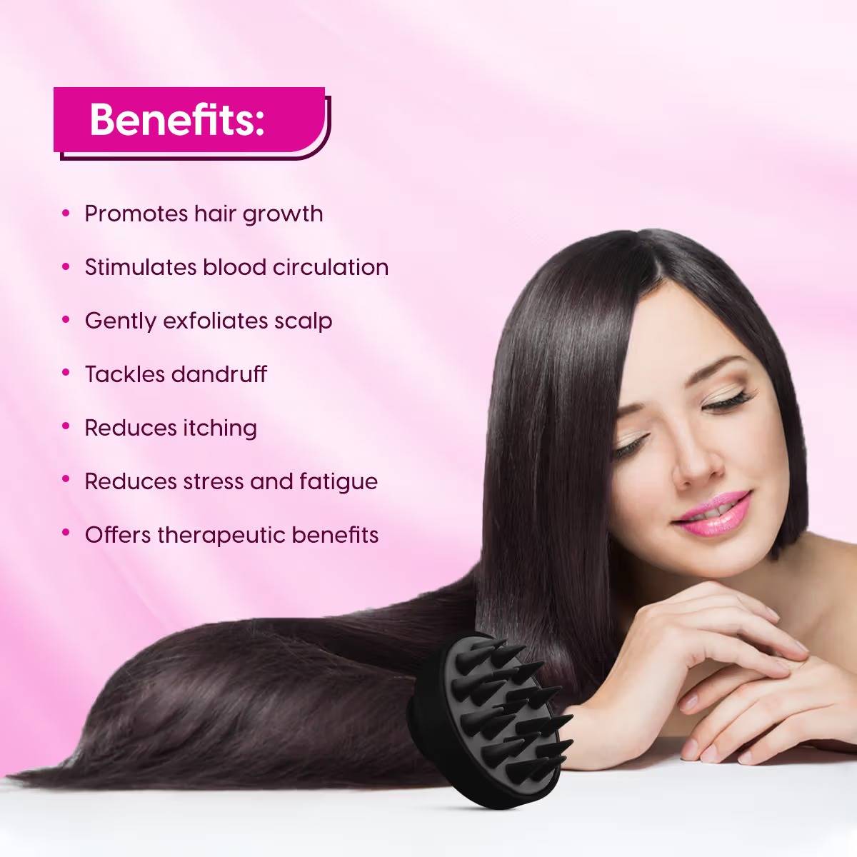 Anti-Dandruff Silicone Shampoo Scalp Brush | C83 - view 2