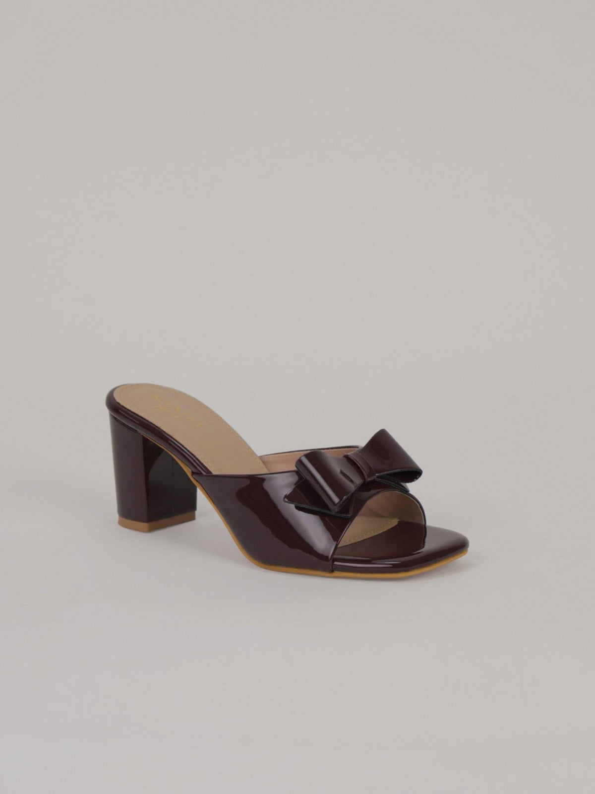 Womens Maroon Block Heels | H78 - view 1
