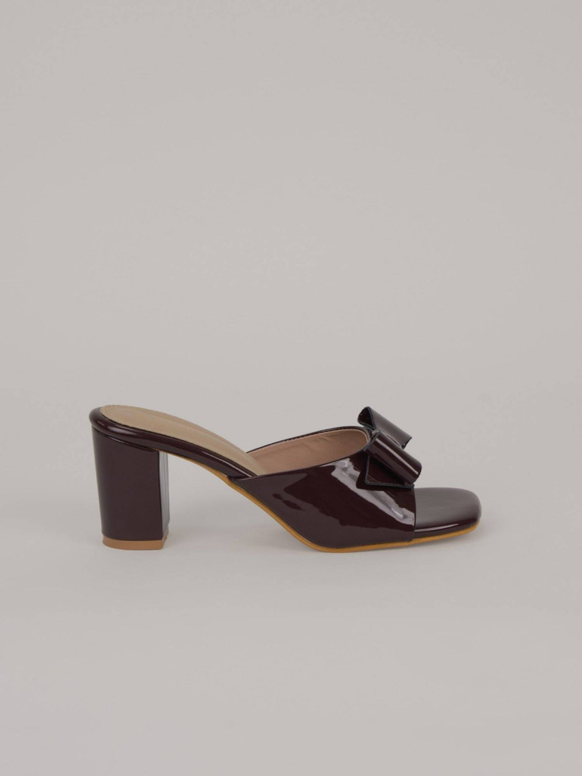 Womens Maroon Block Heels | H78 - view 2