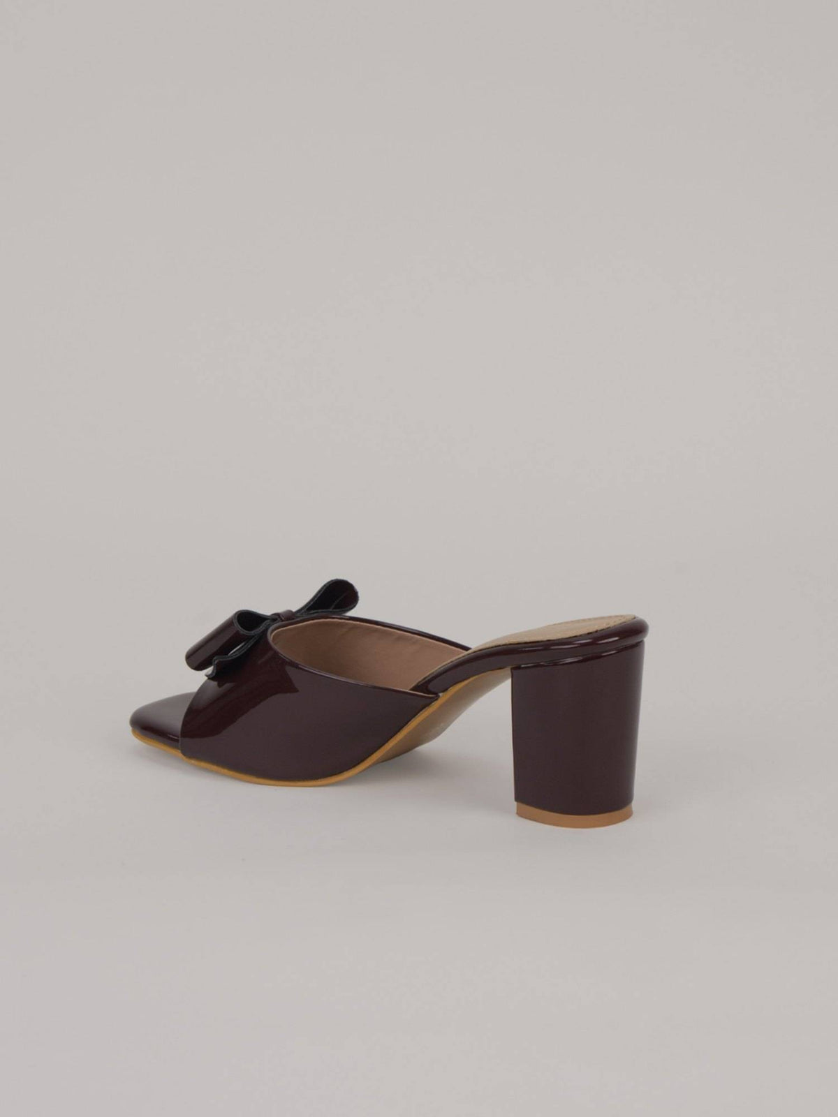 Womens Maroon Block Heels | H78 - view 3