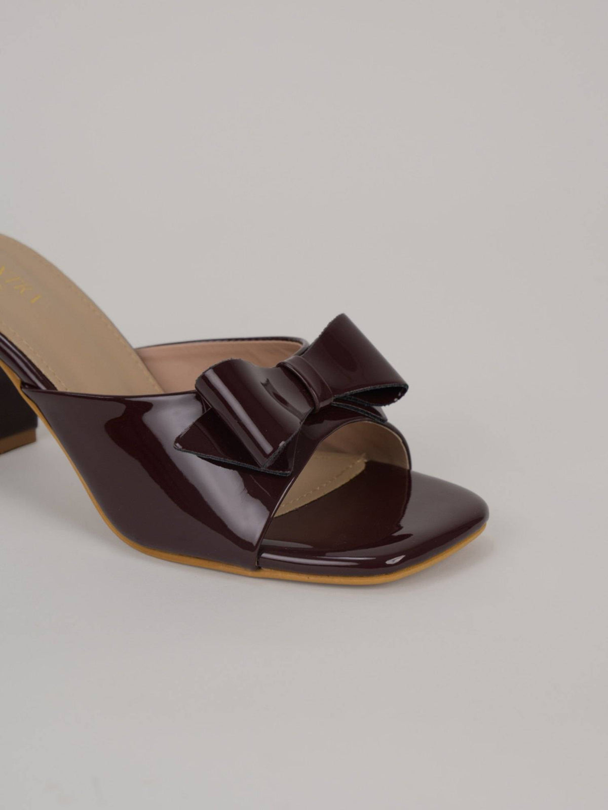 Womens Maroon Block Heels | H78 - view 4