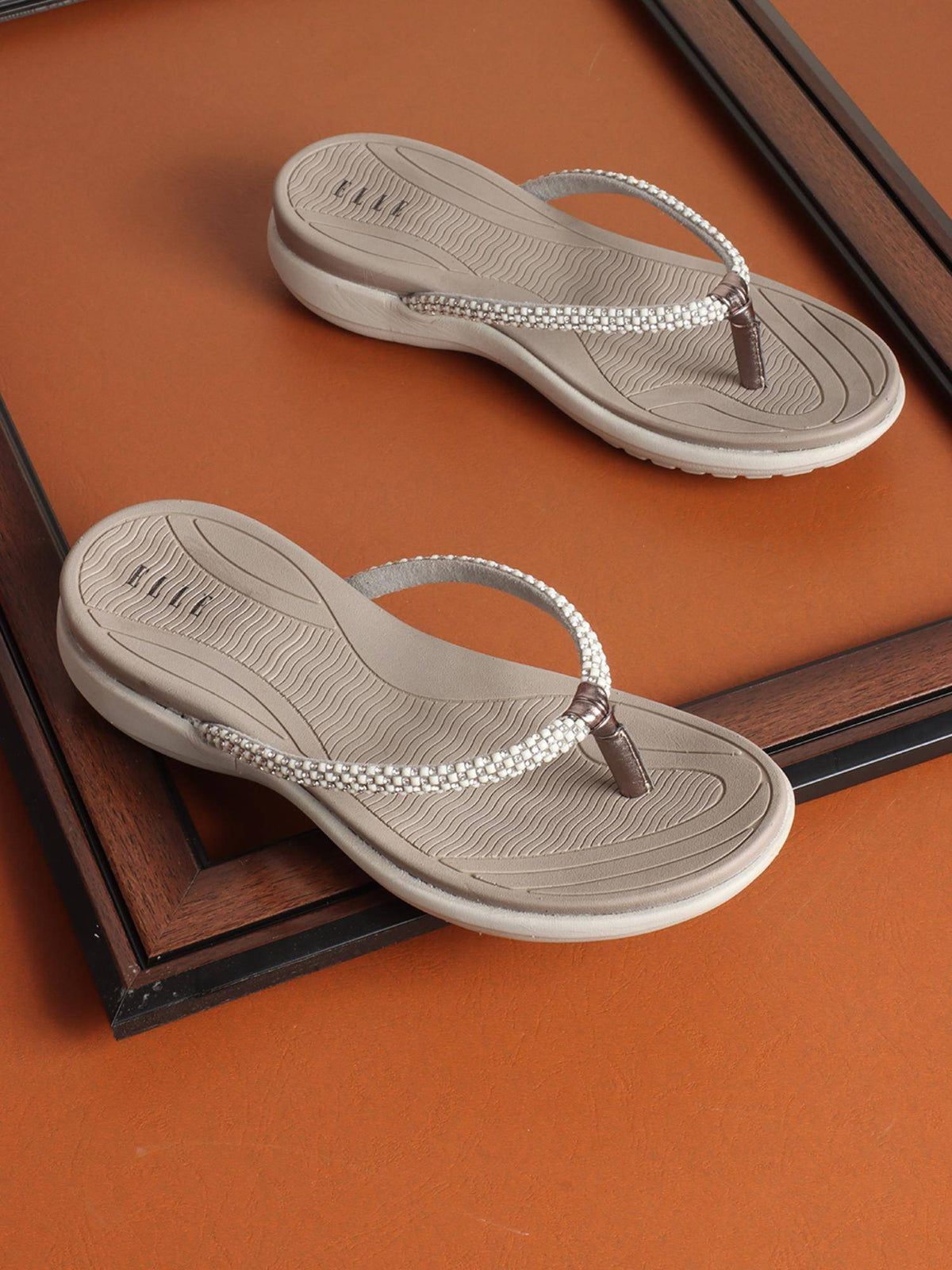 Grey Women Slip-On Comfort Sandals | SD89 - view 3