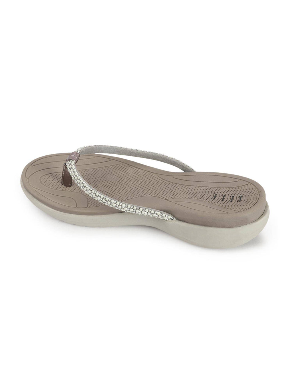 Grey Women Slip-On Comfort Sandals | SD89 - view 6