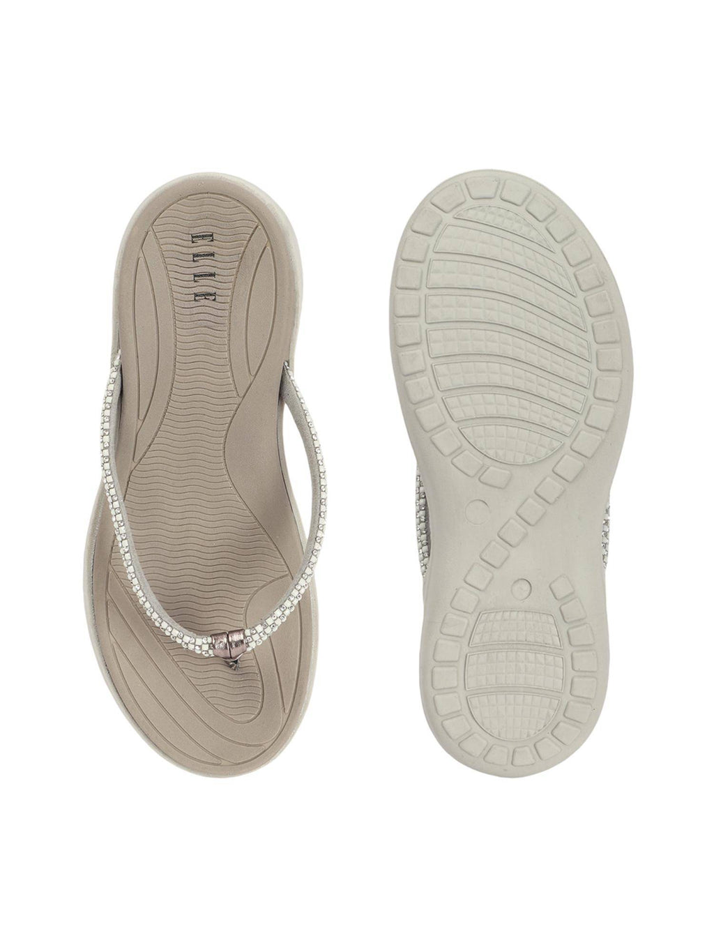 Grey Women Slip-On Comfort Sandals | SD89 - view 7