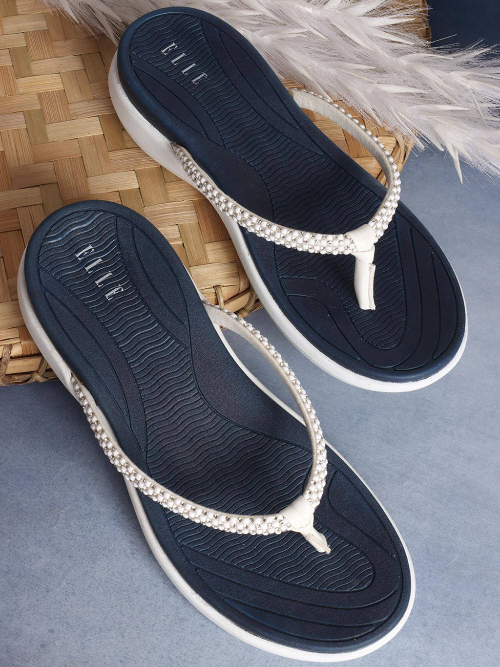 Navy Women Slip-On Comfort Sandals | SD89 - view 3