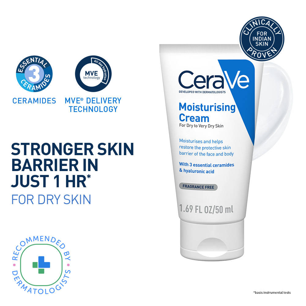 Moisturizer Cream For Dry Skin With Ceramides & Hyaluronic Acid For Barrier Repair | FC3 - view 1