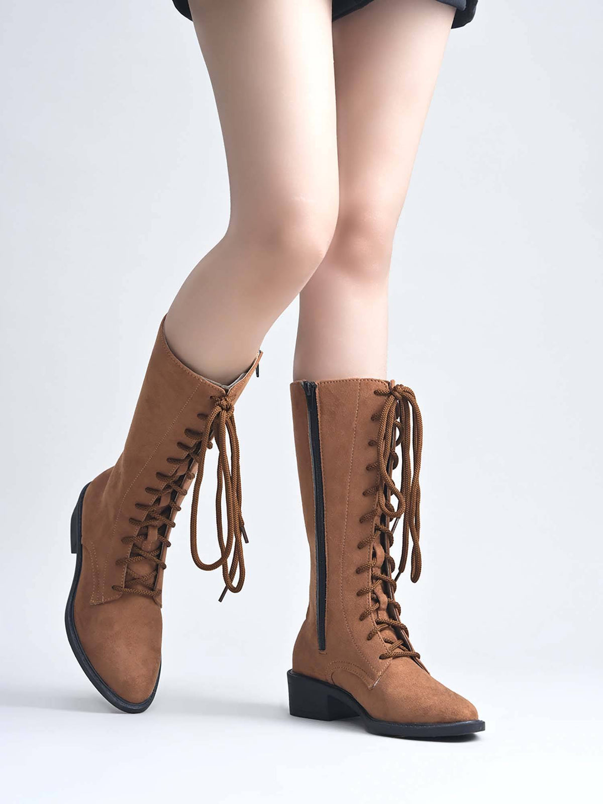 Women Tan Long Casual Boots | BT61 - view 2