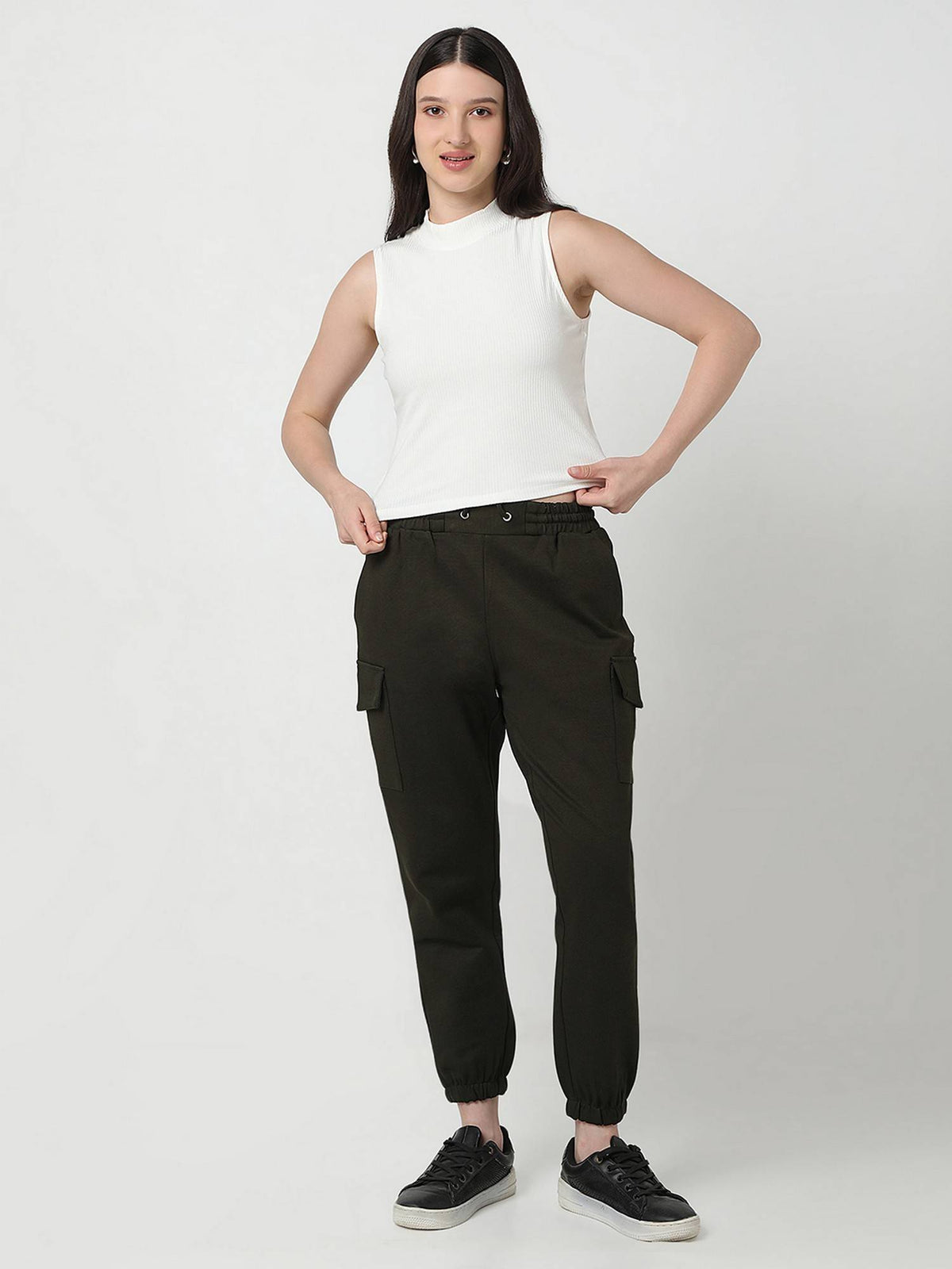 Solid Slim Women Beige Tank Top | TT98 - view 14