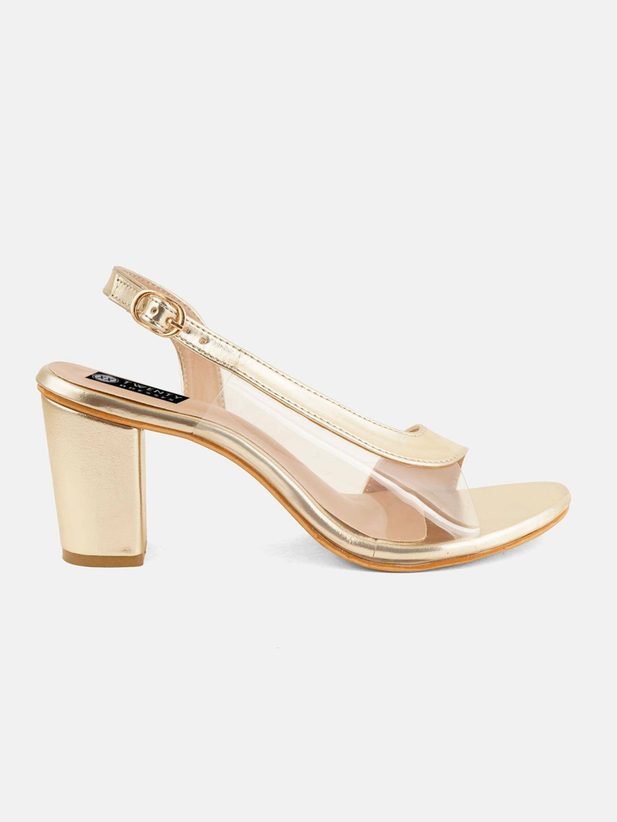 Womens Gold Party Heels | H78 - view 2