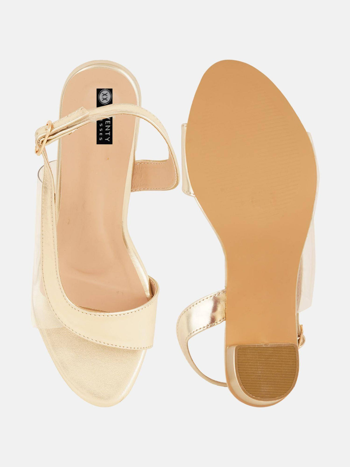 Womens Gold Party Heels | H78 - view 5