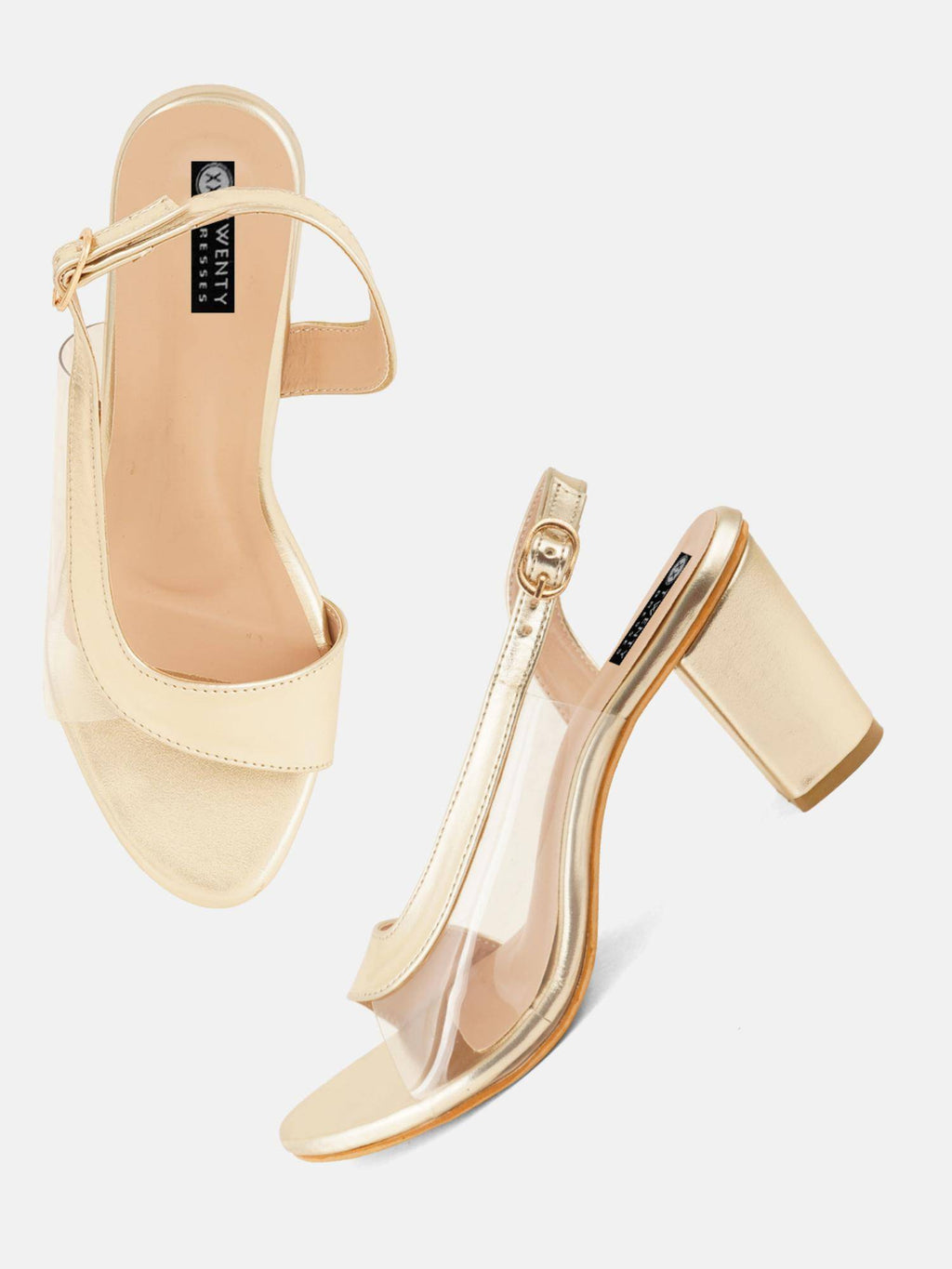 Womens Gold Party Heels | H78 - view 6