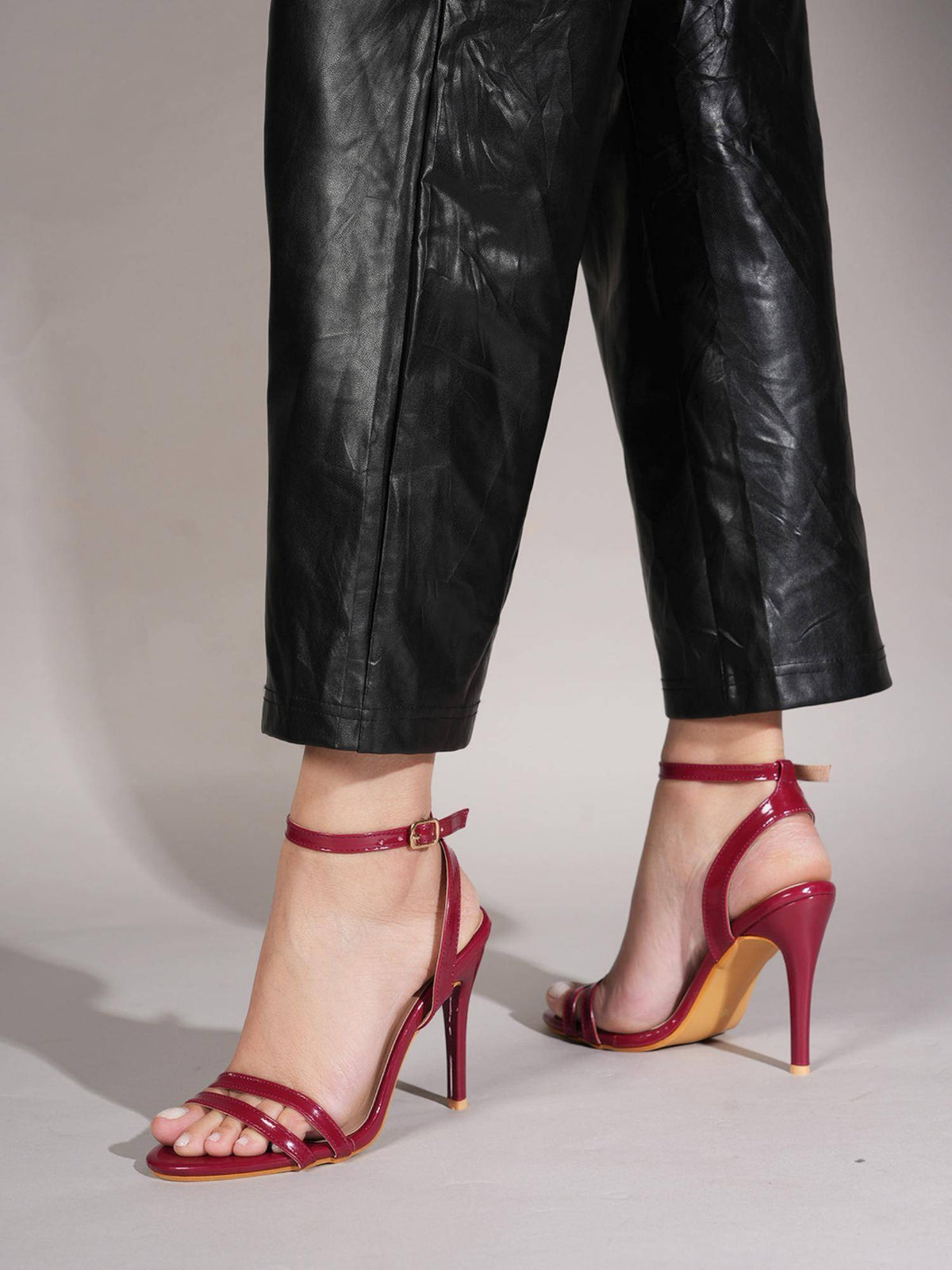 Womens Maroon Party Heels | H78 - view 1