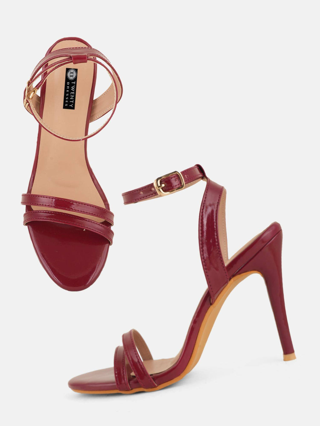 Womens Maroon Party Heels | H78 - view 7